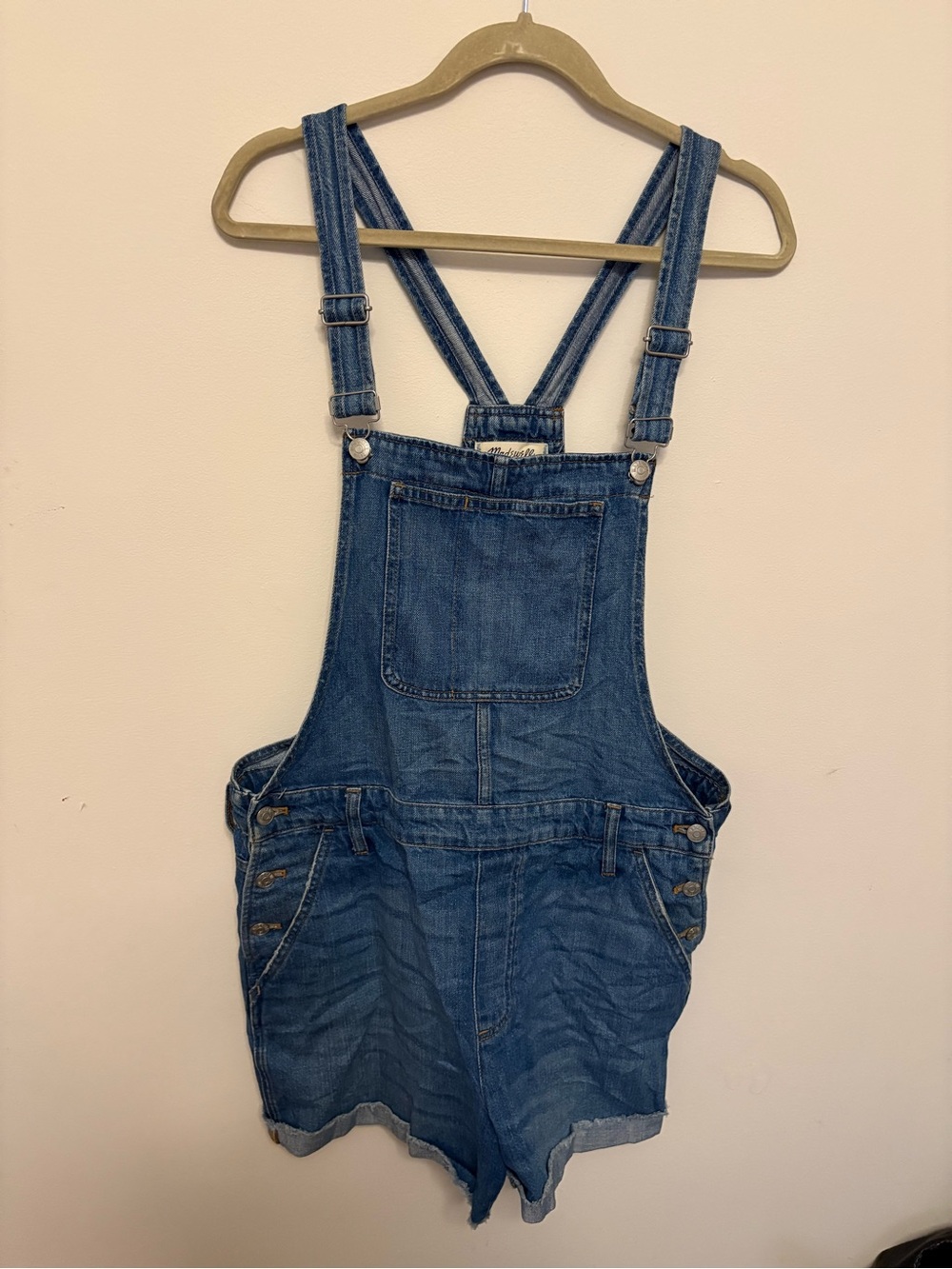 Madewell Women’s Denim Overall Shorts Size XL Y2K western utility Gorpcore